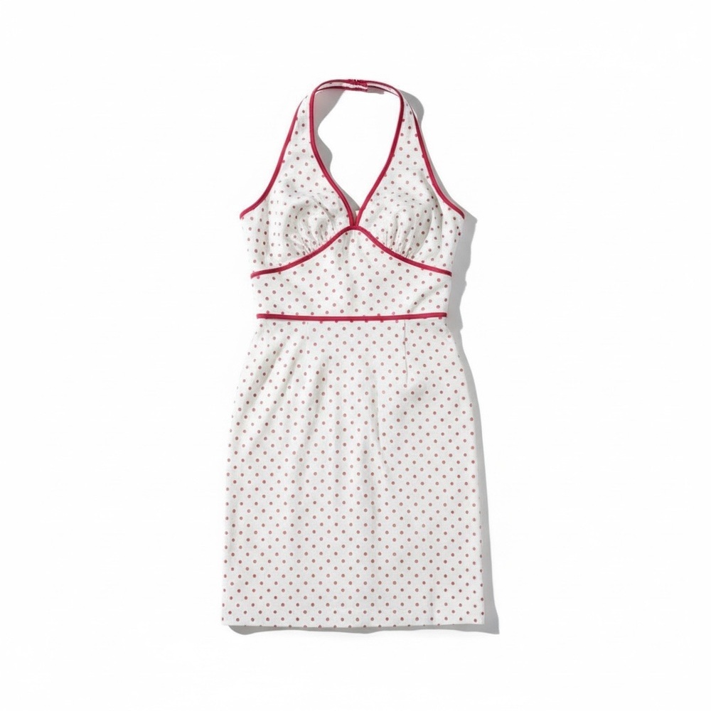 Citrine White and Red polka dot dress